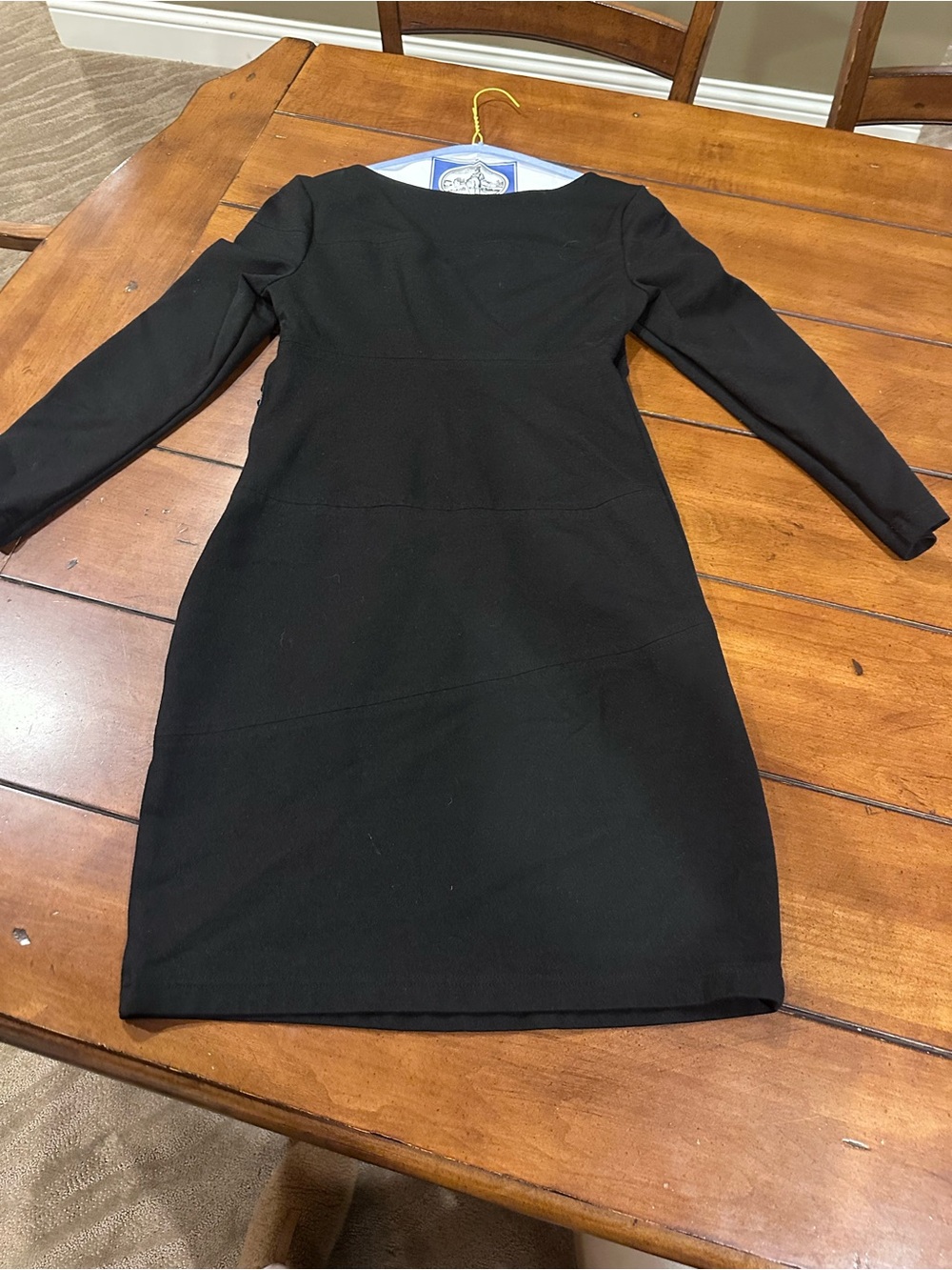 Black long sleeve Fitted sheath Bodycon size zip dress Small